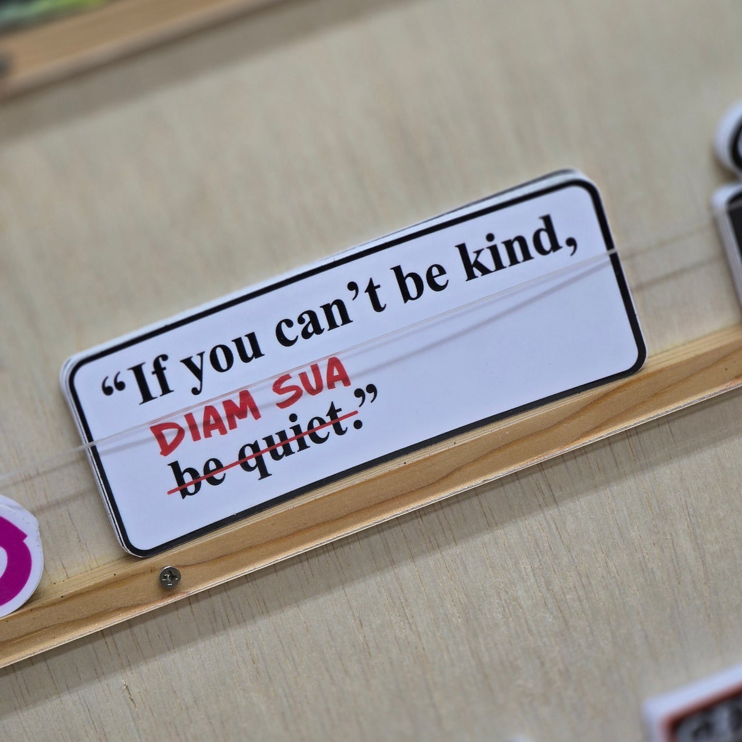 If You Can't Be Kind, Diam Sua