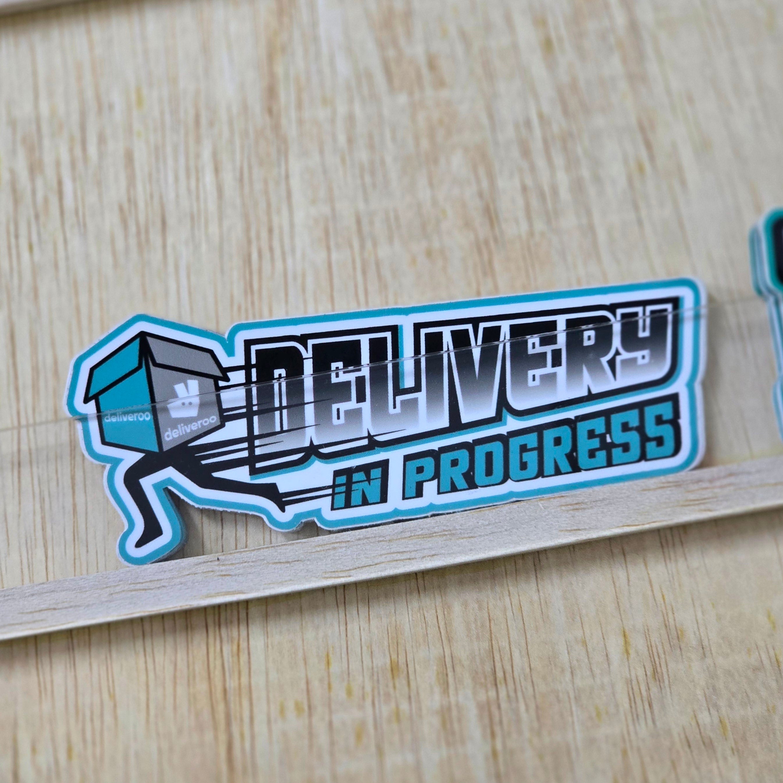 Delivery Rider Sticker Deliveroo Delivery In Progress – Sticker District
