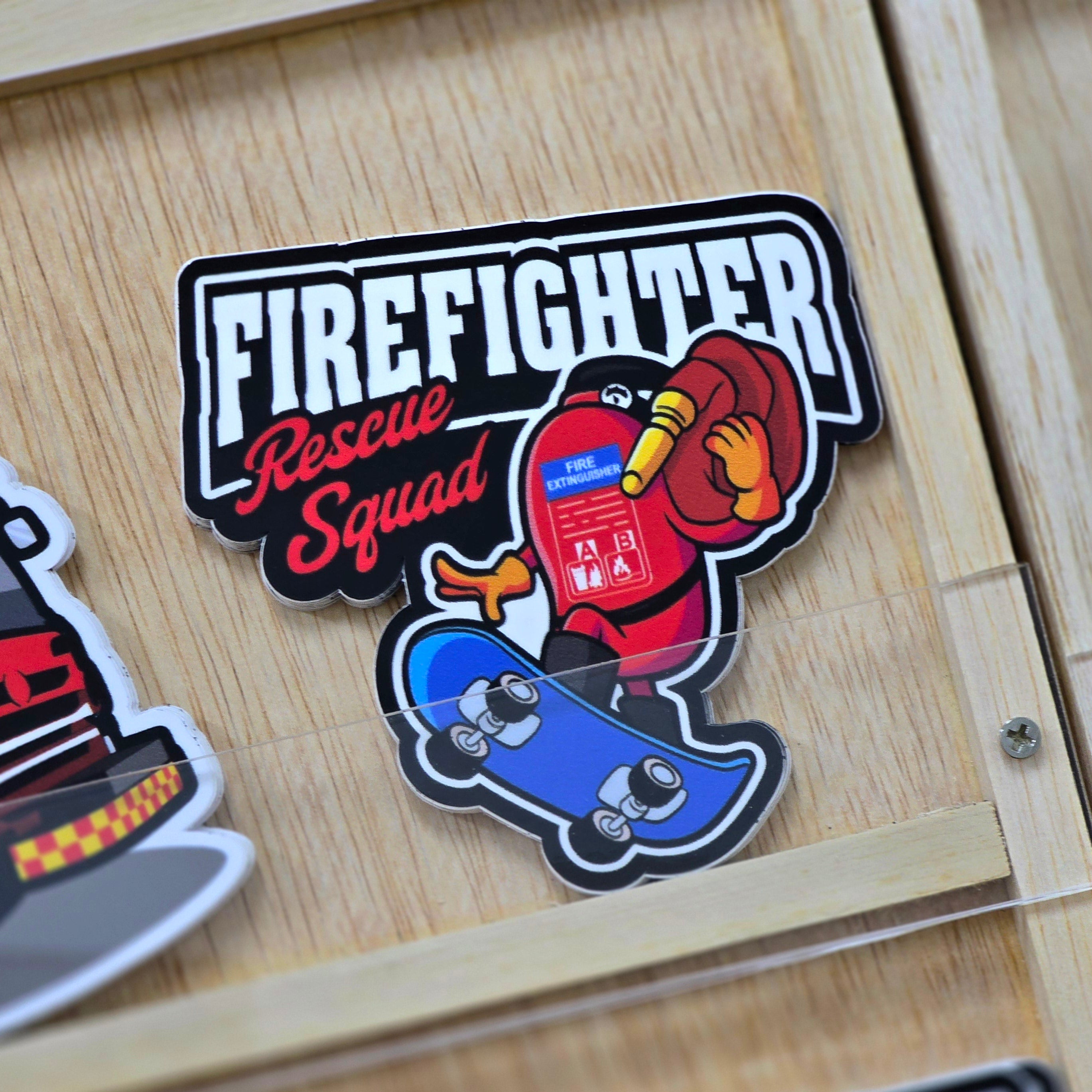 Firefighter Ric Sticker Firefighter Rescue Squad – Sticker District