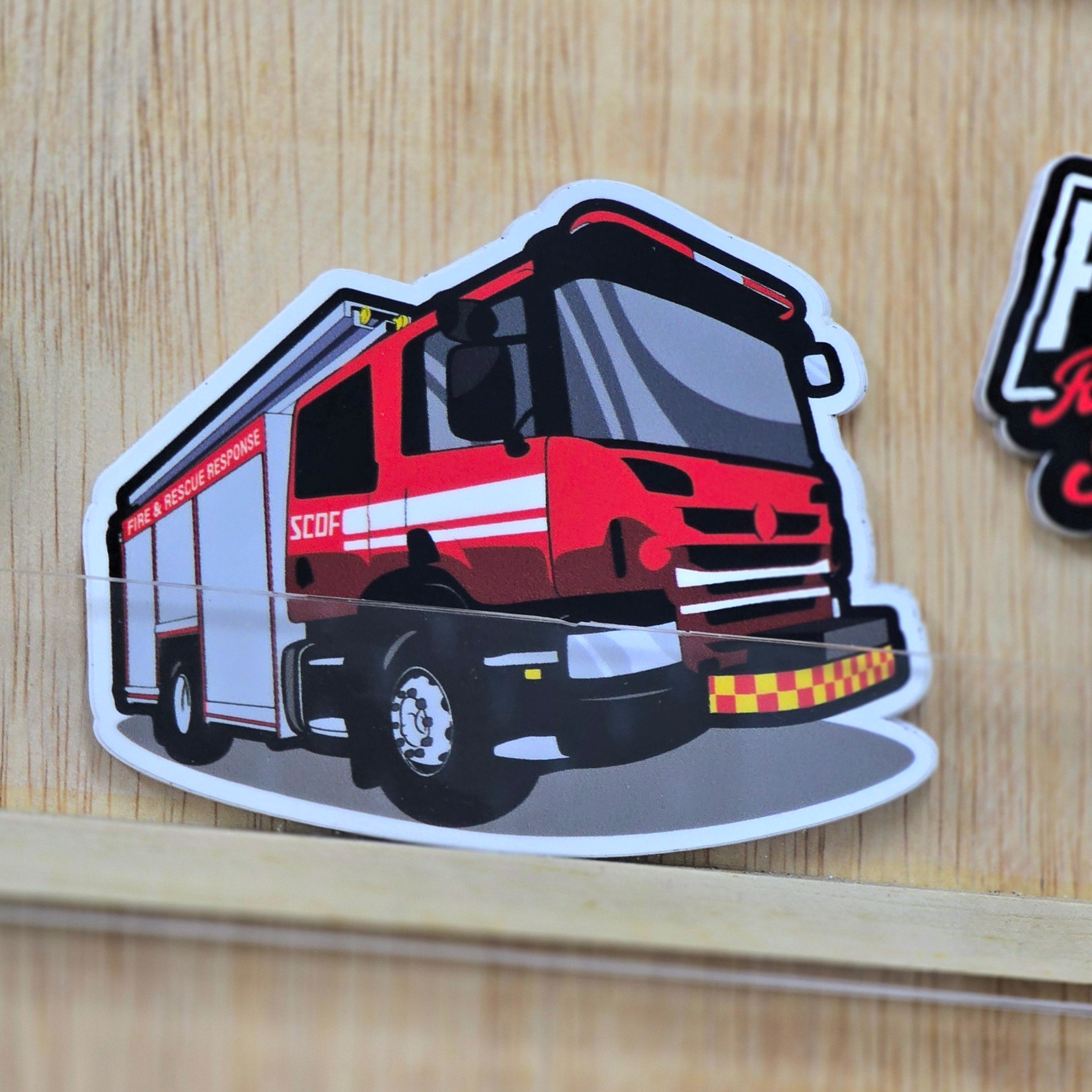 Scdf Pattern SCDF Fire Truck – Sticker District